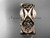 14kt rose gold celtic trinity knot wedding band, engagement ring CT7264G