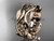 14kt rose gold celtic trinity knot wedding band, engagement ring CT7264G