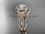 Flower lab diamond halo ring set, 14k rose gold, Anjays Designs Flower lab diamond halo ring set, 14k rose gold, Anjays Designs
