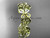 14kt yellow gold diamond floral butterfly wedding ring, engagement ring, wedding band ADLR138B