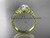 14kt yellow gold diamond celtic trinity knot wedding ring, engagement ring CT7391