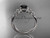 14kt white gold diamond leaf and vine wedding ring, engagement ring with a Black Diamond center stone ADLR214