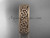 14kt rose gold celtic trinity knot wedding band, matte finish wedding band, engagement ring CT7163G