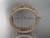 14kt rose gold celtic trinity knot wedding band, matte finish wedding band, engagement ring CT7163G