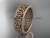 14kt rose gold celtic trinity knot wedding band, matte finish wedding band, engagement ring CT7163G