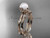 14k rose gold diamond pearl vine and leaf engagement set AP38S