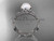 Platinum diamond pearl vine and leaf engagement set AP38S