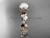 14k rose gold diamond pearl vine and leaf engagement ring AP58