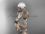14k rose gold diamond pearl vine and leaf engagement ring AP58