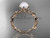 14k rose gold diamond pearl vine and leaf engagement ring AP59 14k rose gold diamond pearl vine and leaf engagement ring AP59