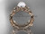 14k rose gold diamond pearl vine and leaf engagement ring AP59S 14k rose gold diamond pearl vine and leaf engagement ring AP59S