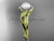 14k yellow gold diamond pearl vine and leaf engagement ring AP65