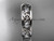 platinum celtic trinity knot wedding band, engagement ring CT7160B
