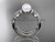 Platinum diamond pearl leaf engagement set AP68S