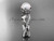 14k white gold diamond pearl vine and leaf engagement ring AP70