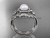 14k white gold diamond pearl vine and leaf engagement set AP89S