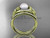 14k yellow gold diamond pearl vine and leaf engagement set AP91S