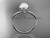 14k white gold diamond pearl vine and leaf engagement ring AP92