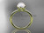 Incredible Pearl and Diamond Ring, 14kt Yellow Gold Flower Bridal Ring AP92 Incredible Pearl and Diamond Ring, 14kt Yellow Gold Flower Bridal Ring AP92