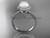 Pearl vintage engagement rings platinum diamond halo engagement ring AP95