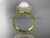14k yellow gold diamond pearl vine and leaf engagement ring AP97