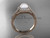 Vintage Pearl Wedding Ring, 14kt Rose Gold Diamond Bridal Ring For Ladies AP104