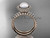 Vintage Diamond and Pearl Wedding Set, 14kt Rose Gold Engagement Ring AP106S Vintage Diamond and Pearl Wedding Set, 14kt Rose Gold Engagement Ring AP106S