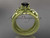 14kt yellow gold diamond floral, leaf and vine wedding ring, engagement set with a Black Diamond center stone ADLR253S