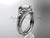 Platinum diamond floral wedding ring, engagement set AP126S
