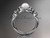 Platinum diamond floral wedding ring, engagement ring AP127