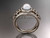 14kt rose gold diamond floral wedding ring, engagement set AP131S