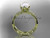 14kt yellow gold diamond floral wedding set, engagement set AP132S