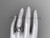 14kt white gold diamond pearl unique engagement ring, butterfly wedding ring AP136