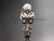 14kt rose gold diamond pearl unique engagement ring, butterfly wedding ring AP136