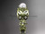 14kt yellow gold diamond pearl unique engagement ring, butterfly wedding ring AP136