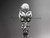 Platinum diamond pearl unique engagement ring, butterfly wedding ring AP136