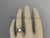 14kt white gold diamond pearl unique engagement ring AP192