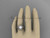 14kt white gold diamond pearl unique engagement ring AP211