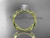 Elegant Celtic Trinity Ring, 14kt Yellow Gold Moissanite Engagement Ring CT7353