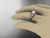 Nature Themed Pearl Wedding Ring, Amazing 14kt White Gold Diamond Engagement Ring AP224