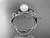 Platinum diamond pearl, tulip unique engagement ring AP226 Platinum diamond pearl, tulip unique engagement ring AP226