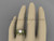14kt yellow gold diamond pearl flower, leaf and vine engagement set AP238S