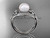 Platinum diamond leaf and flower wedding ring, engagement ring AP244