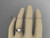 Unique 14kt rose gold diamond leaf and vine pearl engagement ring AP258