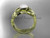 14kt yellow gold pearl leaf and vine engagement set AP273S