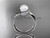 Platinum diamond pearl engagement ring AP277