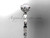 Platinum diamond pearl vine and leaf engagement ring AP290