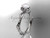 Platinum diamond pearl vine and leaf engagement ring AP290
