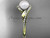 14k yellow gold diamond leaf and vine, pearl wedding ring, engagement ring AP317