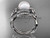 Platinum diamond pearl unique engagement set AP326S